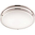 Pirate Brands 12 in. Brushed Nickel Selectable LED CCT Round Flush Mount Light HDP1412C3C-35
